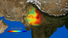 NASA reveals decline in groundwater beneath India’s irrigated fields (Photo: NASA/GSFC)