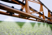 Spraying a soybean field (Photo: United Soybean Board)